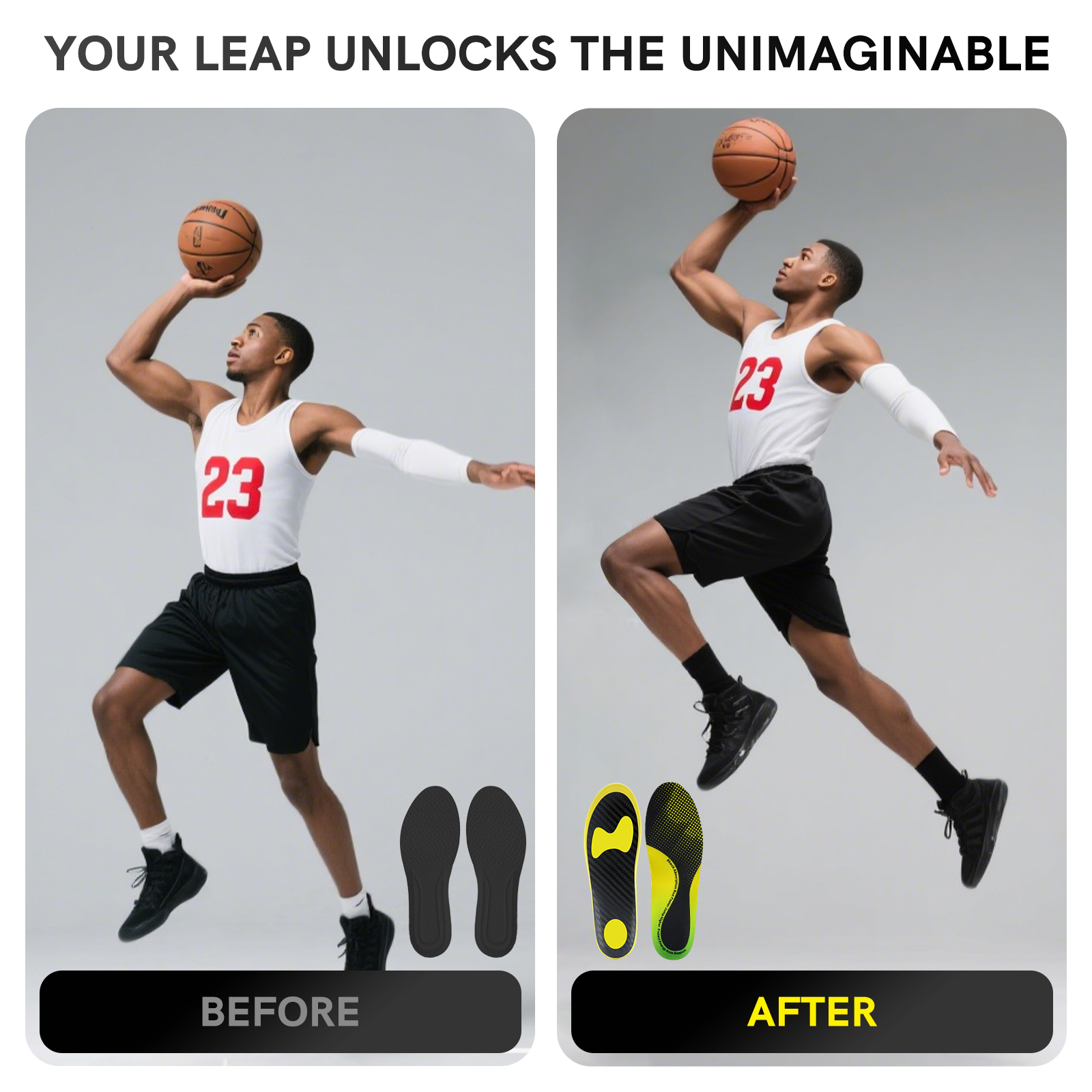 Carbon Fiber Insoles for Basketball & Volleyball, High-Energy Return for Court Shoes, Jump Higher, Run Faster, Plantar Fasciitis Support & Relief - Image 4